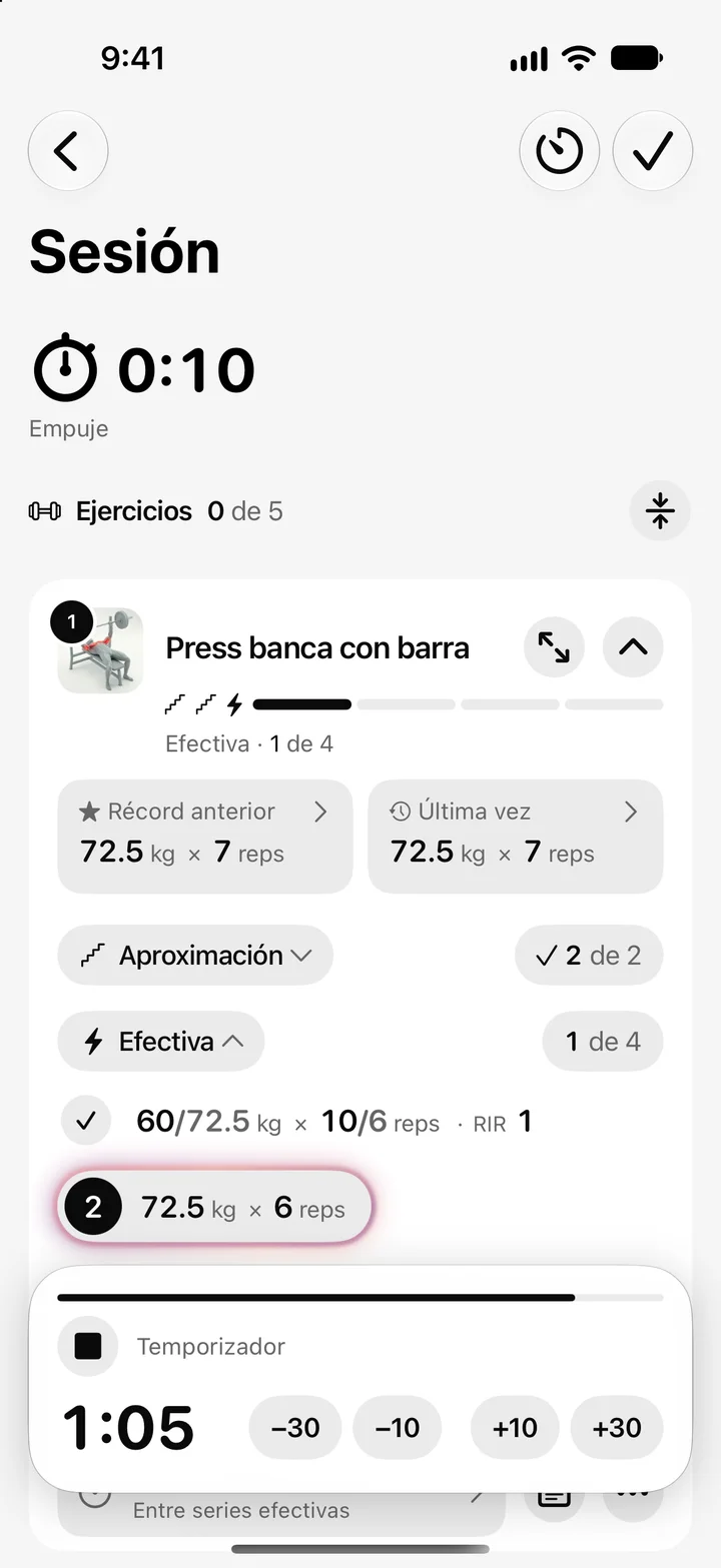 Aura rest timer counting down.
